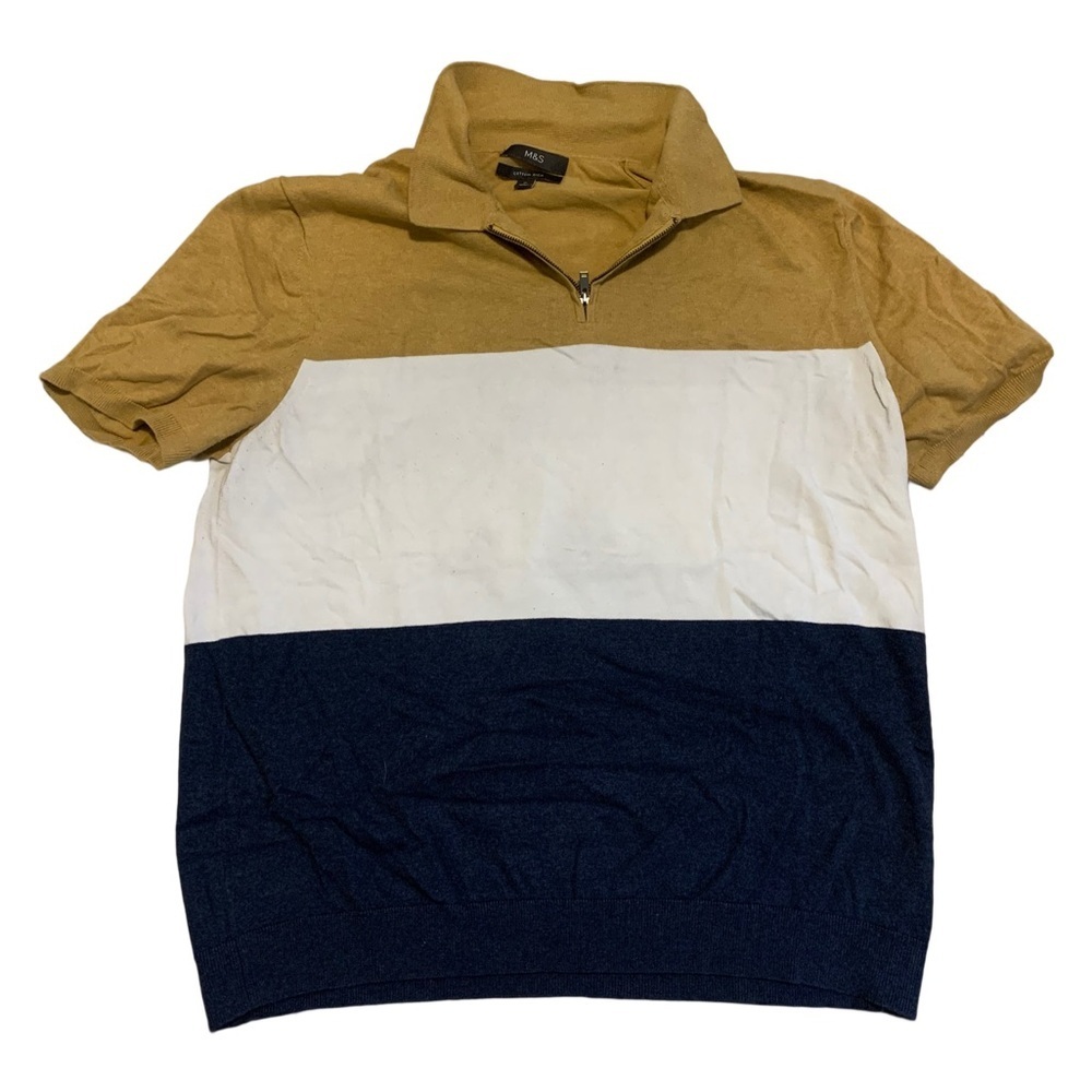 M&S Marks & Spencer Cotton Rich Polo Shirt - Size XL